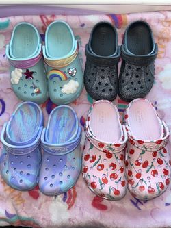 Colorful croc collection sizes:10-12