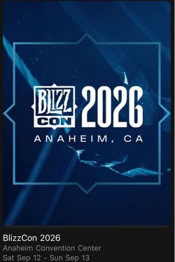 Blizzcon 2026 ticket