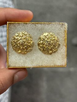 XL 10k Nugget Earings