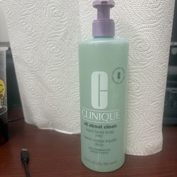Clinique- all about clean liquid facial soap. Mild