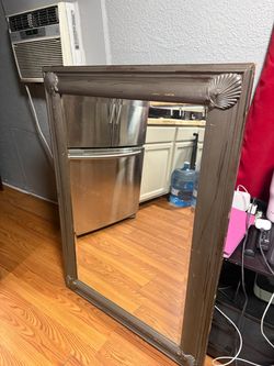 Large Wall Mirror with Shell Detail Frame