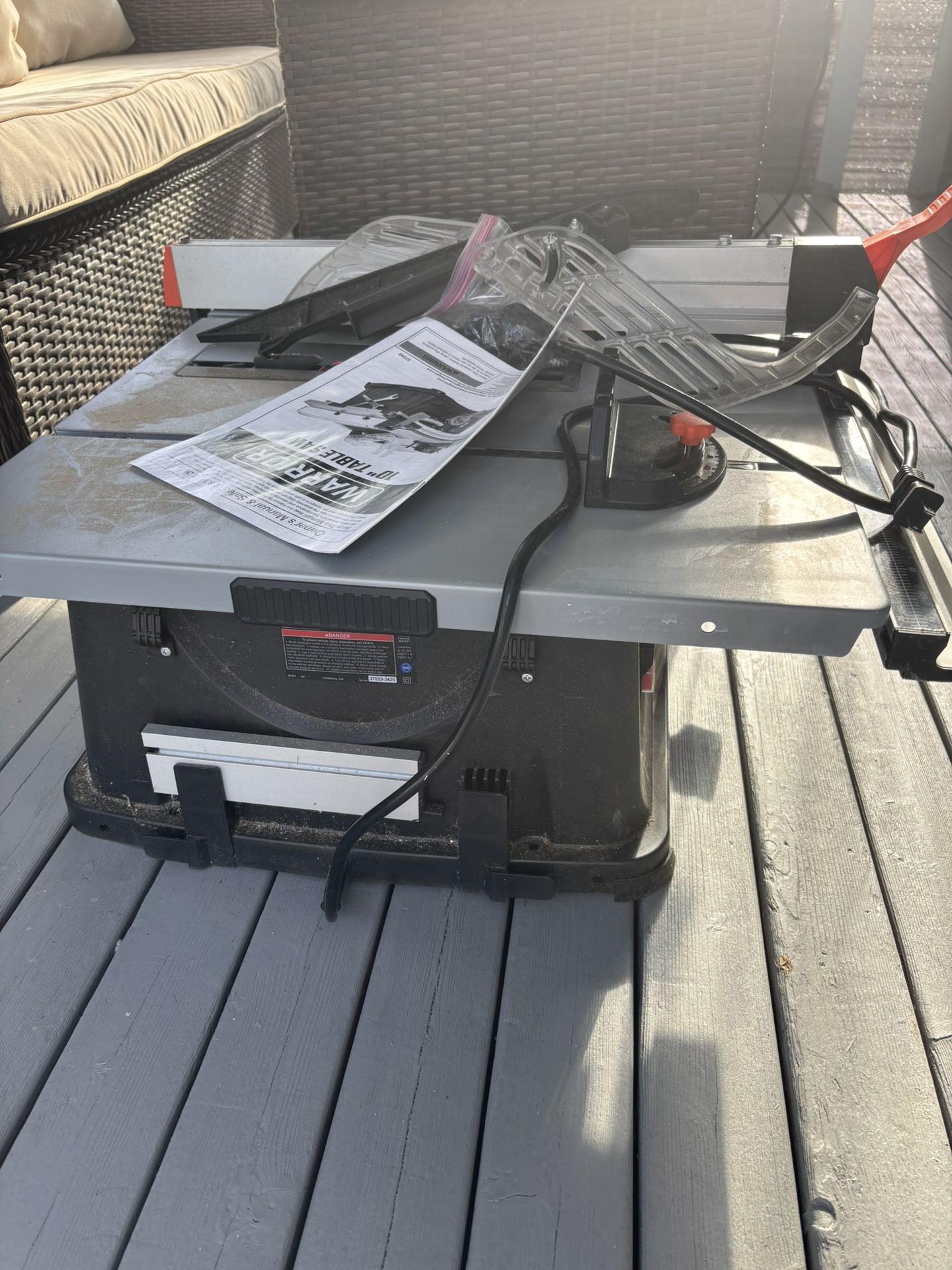 Table Saw And Every Thing On The Table