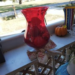 Blood Red Candlevase 