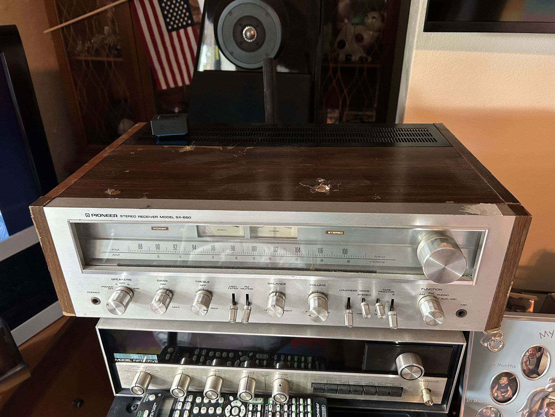Pioneer SX-650 Stereo Receiver Working