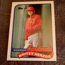 Whitey Herzog (1989 Topps) Baseball Trading Card 