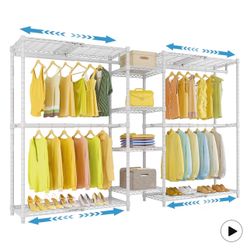 Expandable Heavy Duty Clothes Rack Adjustable 