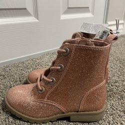 Glittery Pink Toddler booties