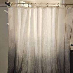 Ombre Black Shower Curtain 182cm X 243CM