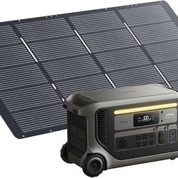 Anker SOLIX F3000 Portable Power Station and 400W Solar Panel, 3,072Wh, 6,000W Recharging, Solar Generator for Home Use, Expandable to 24kWh, For Outa