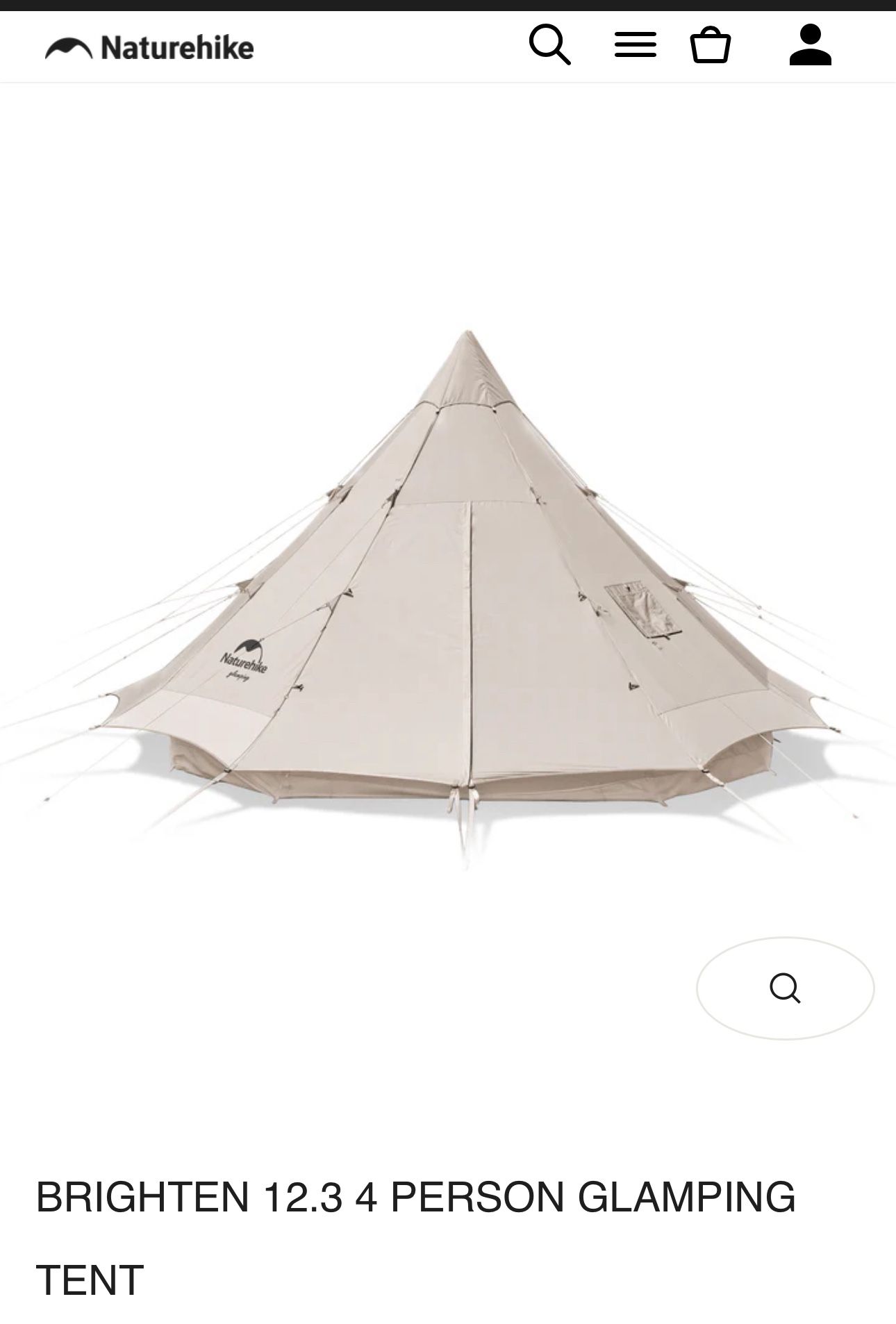 Naturehike BRIGHTEN 12.3 4 PERSON GLAMPING TENT