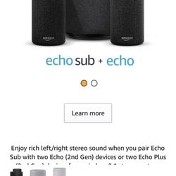 Echo sub and speakers