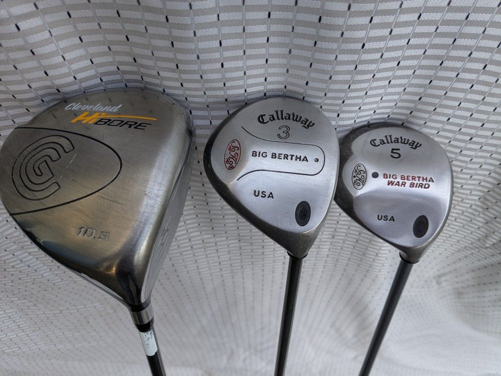 Cleveland Driver And Big Bertha 3 And 5 Fairway Woods