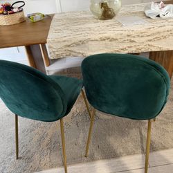 2 Velvet Dining Chairs