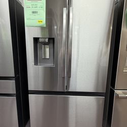 Samsung 31 cu. ft. Mega Capacity Standard Depth 3-Door French Door Refrigerator in Stainless Steel with Four Types of Ice