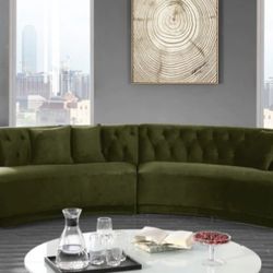 Kenzi Velvet Olive 2pc. Sectional

