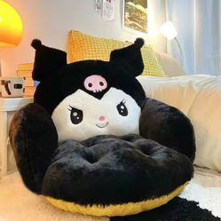 Kuromi Cushion Backrest - Cozy Non-Slip Chair Cushion for Dorms & Offices | Perfect Support for Study, Work & Relaxation
