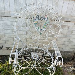 Wrought Iron Peacock Vintage Chair for Sale in Edinburg TX OfferUp