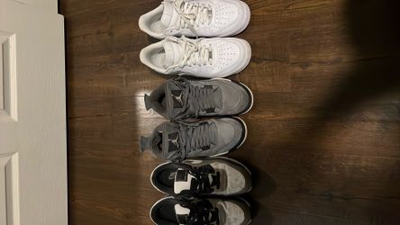 selling all 3 Af1s, cool greys, mocha air max’s