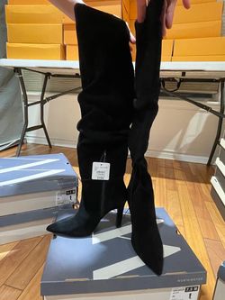 New Worthington Gatlin Black Knee-High Heeled Boots