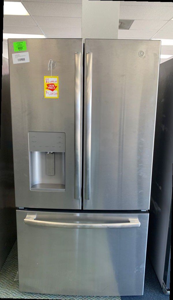General Electric Refrigerator GE brand All new French door stainless steel Comes with Warranty