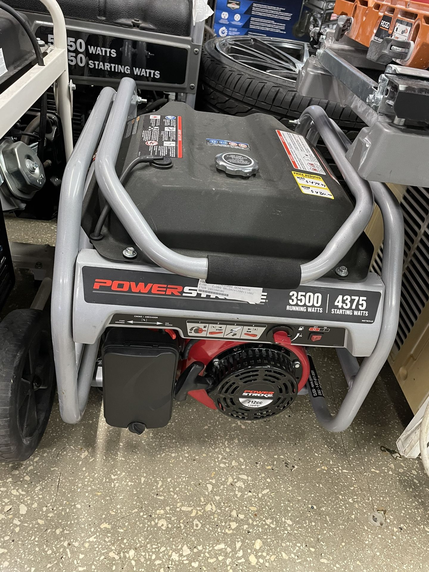 Powerstroke Generator 3500 Watts 212cc OHV POWER STROKE