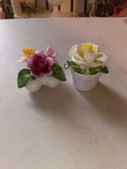 Vintage Mini Bone China Flowers