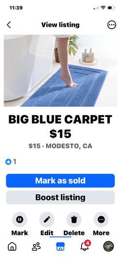 New big bathroom carpet