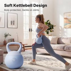 New MERACH Soft Kettlebell 25LB Blue - Shock Absorbing