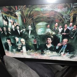 Italian Mafia canvas painting (Rare)