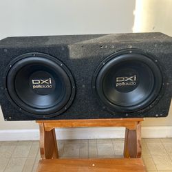 2 Polk Audio DXi 10” Subwoofers w/ Felted Enclosure – Minor Cosmetic Damage