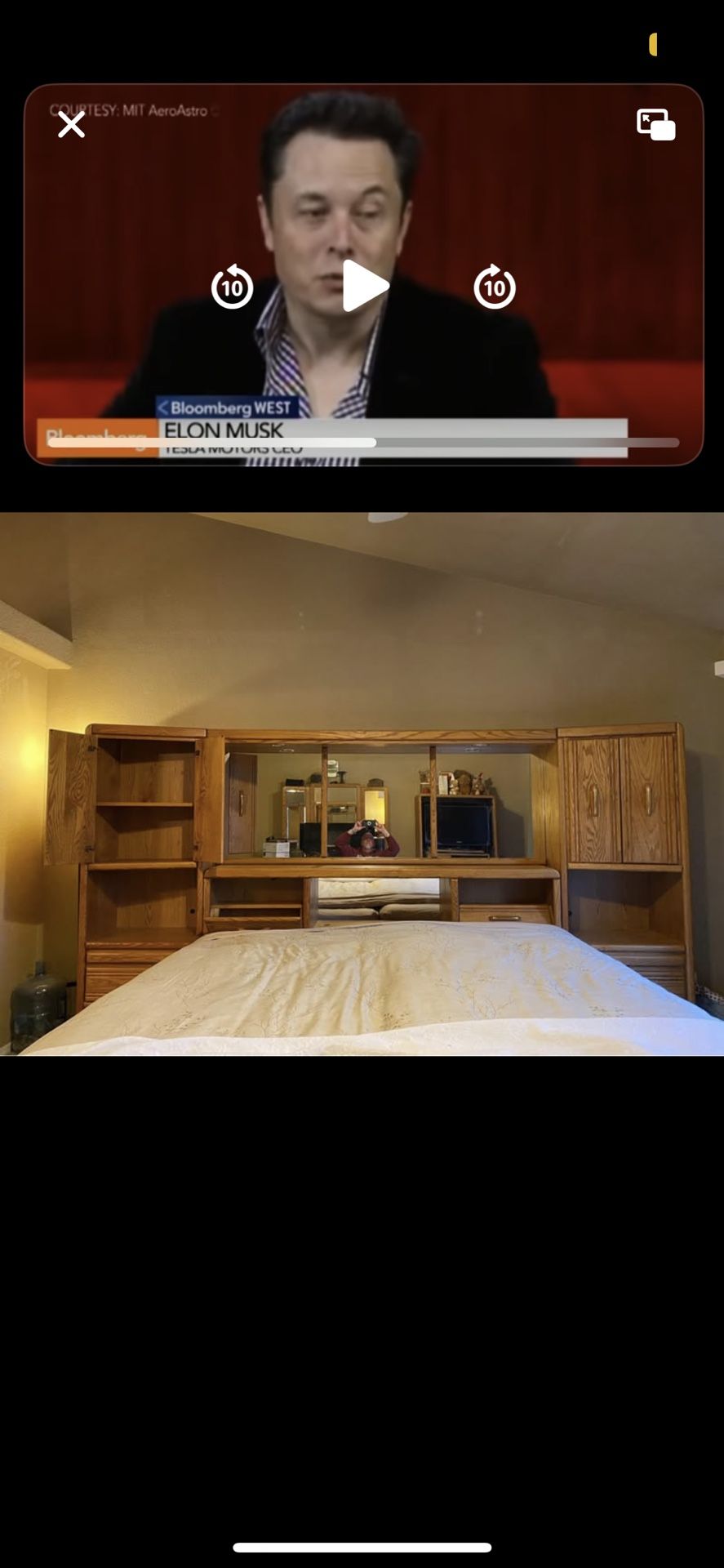 Solid Oak King Size Wall Unit