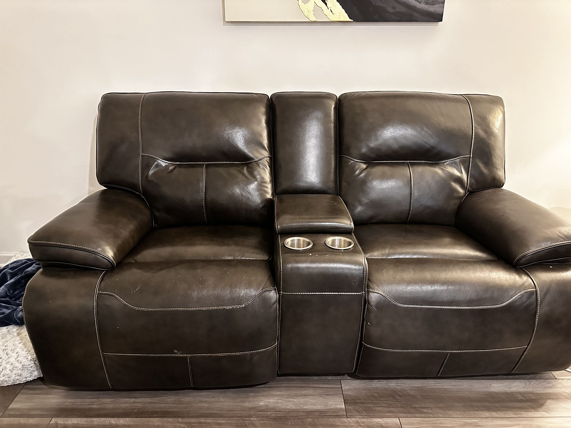 Leather Loveseat Electric