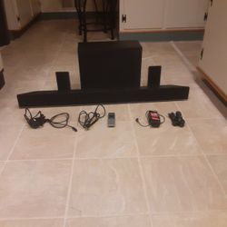 Vizio Full Speaker Stereo System + All Cables And Remote