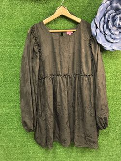 Miami For Francesca’s Black Floral Dress Size XL NWT