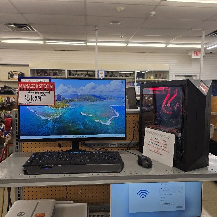 HP Omen GAMING PC w/ Monitor Mouse and Keyboard