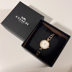 COACH Women's Gracie Quartz Gold-Tone Stainless Steel Bangle Watch 23mm