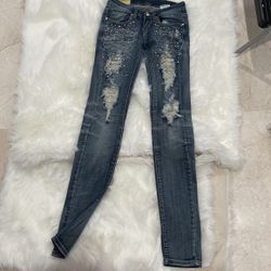 Jean Nuevos Talla 26 Con Piedras Muy Buena Tela