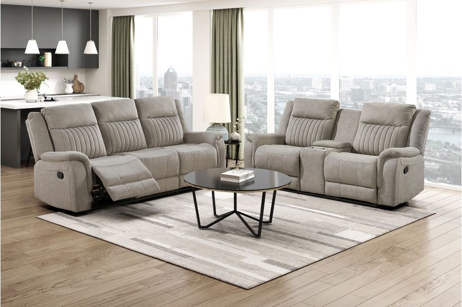 2PC Tan Sofa & Loveseat