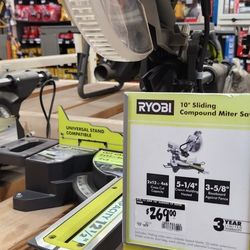 brand new ryobi 10in Sliding compound miter saw 