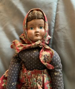 Antique vintage ragdoll made in Poland