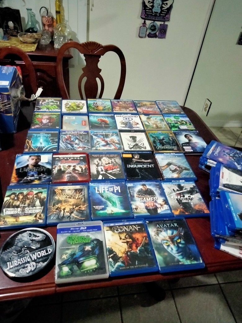 3D Blu Ray Dvds