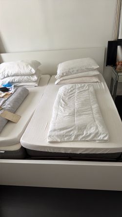 FREE - IKEA MALM King Bed Frame w/ 4 Storage Drawers - White - YOU Disassemble & Haul