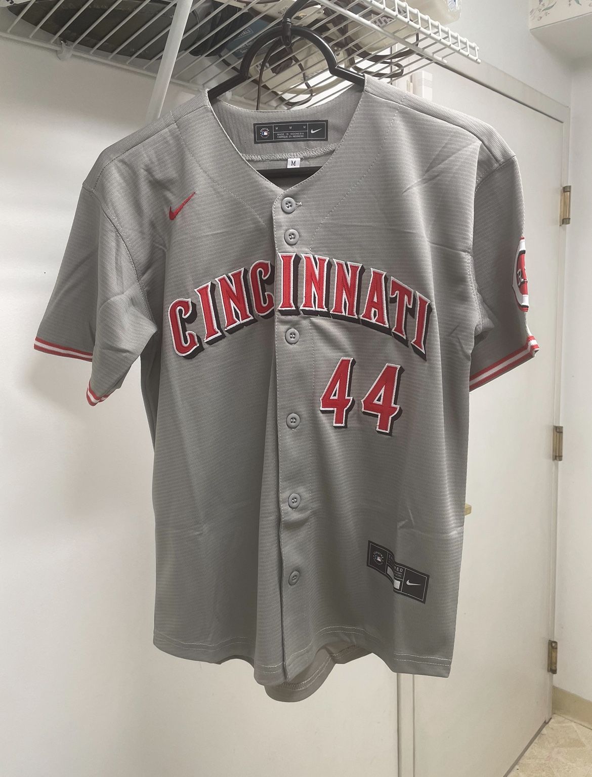 Youth Cincinnati Reds De La Cruz stitched jersey message for size