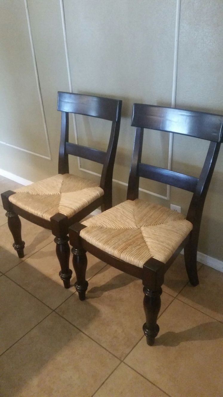 Pottery barn montego dining room chairs (set of 2)