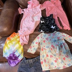 6 Pieces Of 12-18 Or 18 Month Baby Girl Clothes