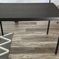 Black IKEA LINNMON table