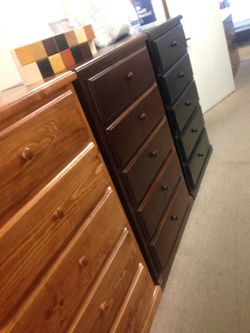 New dressers pinewood many colors