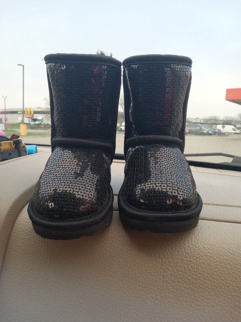 Toddler UGG Black Sequin Boots Girls