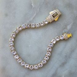 18k Gold Filled Monaco CZ Tennis bracelet