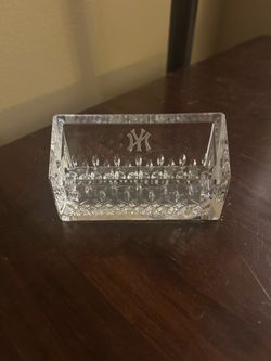 New York Yankees Crystal Business Card Holder